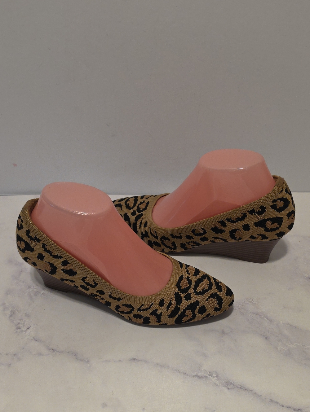 Vivaia Leopard Print Wedge Pumps - Brown /Black